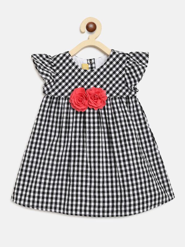 Black And White Checkered Dress image number null